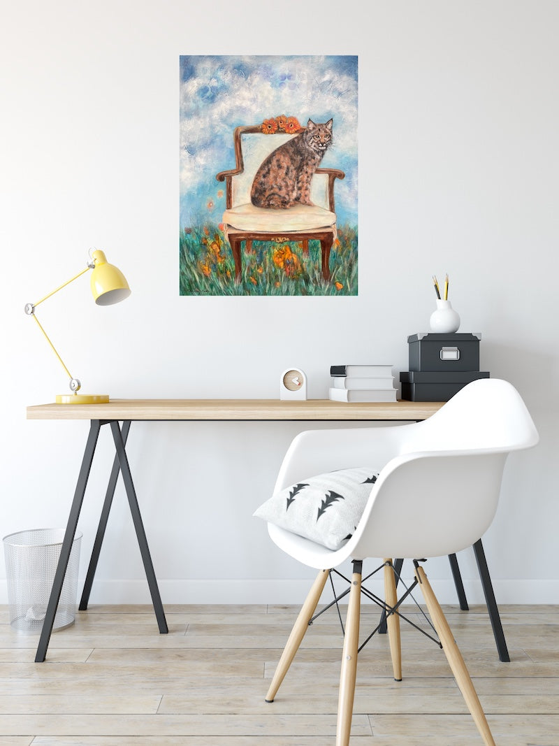 A Place to Stay - Bobcat Painting on Canvas