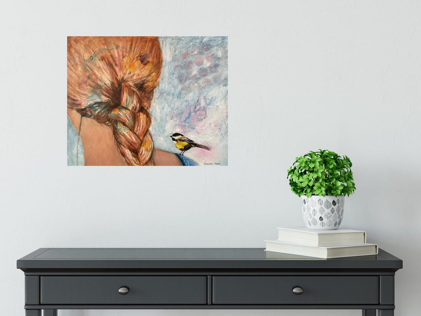 A Shoulder to Rest On - Bird Painting on Canvas