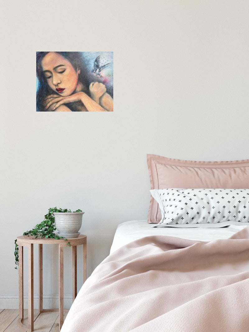 Swallow of Hope - Fine Art Painting on Canvas