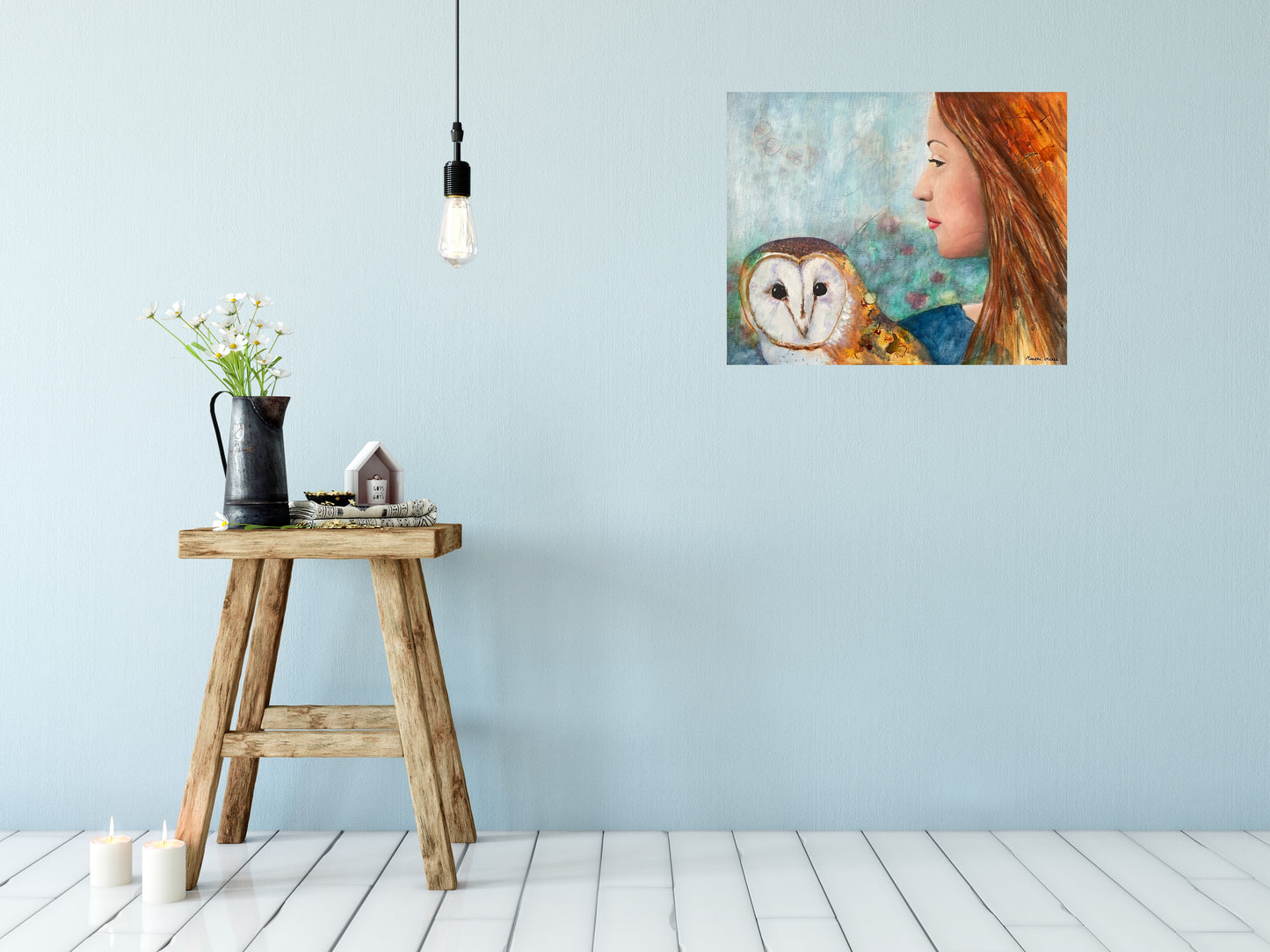 Wisdom and Wonder - Owl Painting on Canvas
