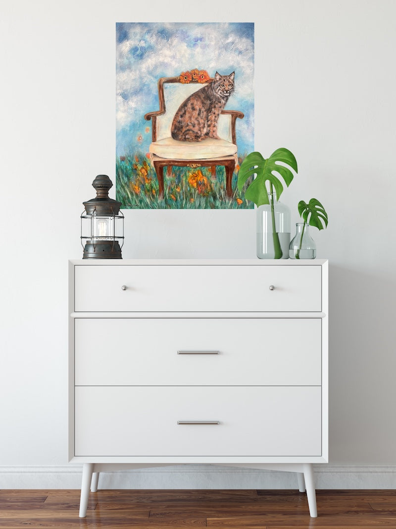 A Place to Stay - Bobcat Painting on Canvas