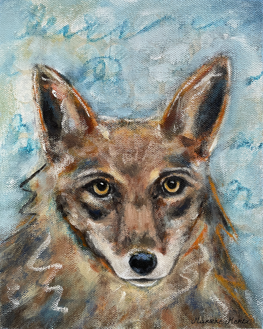 Coyote Connection Original Wildlife Painting
