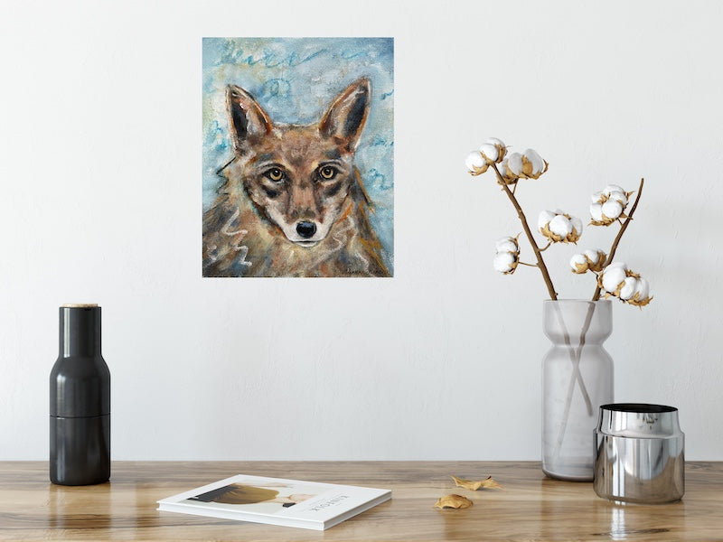 Coyote Connection Original Wildlife Painting