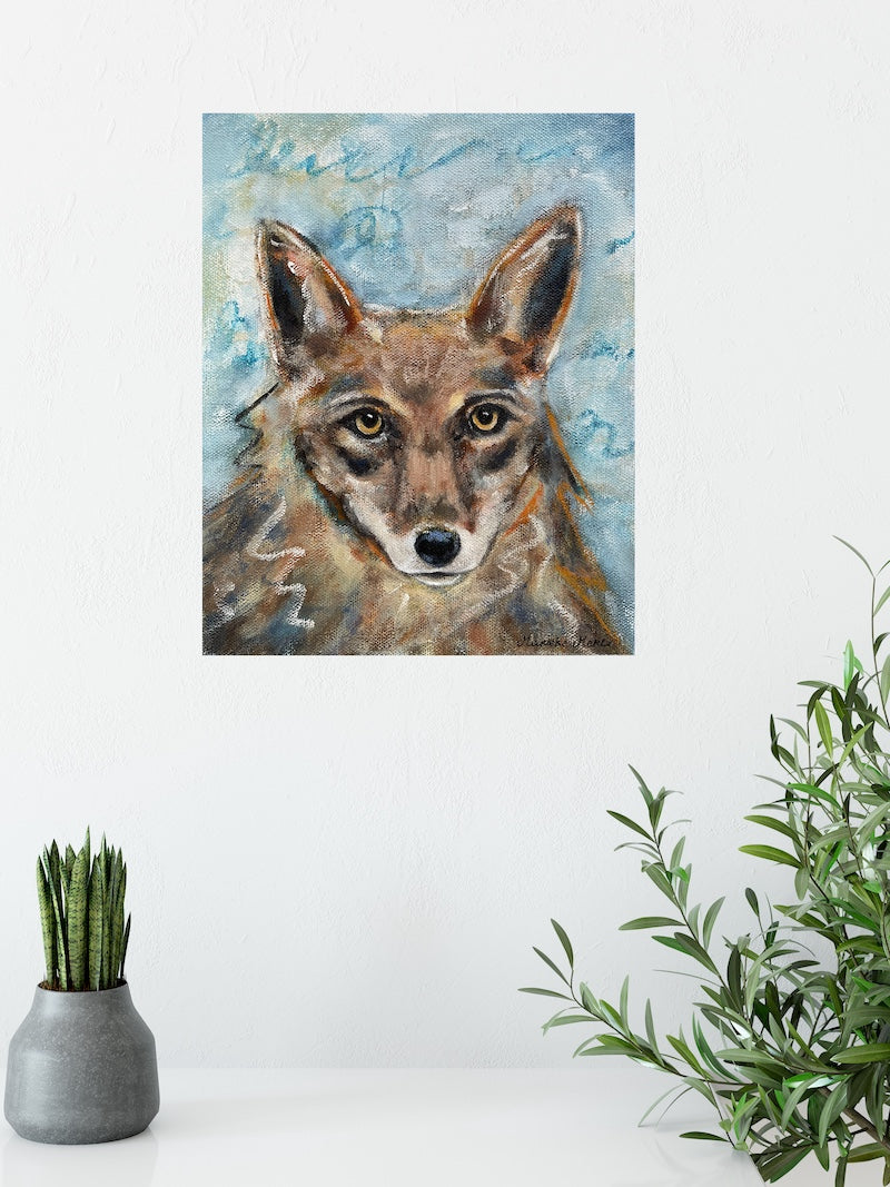 Coyote Connection Original Wildlife Painting