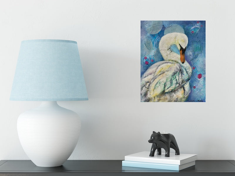 Gift of Grace - Swan Bird Original Art