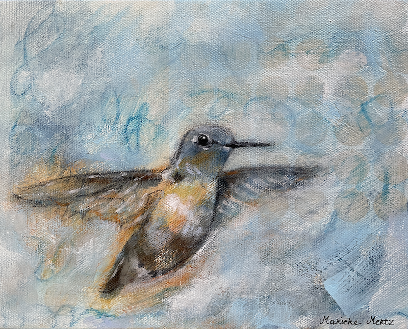 Pure Joy Hummingbird Original Painting