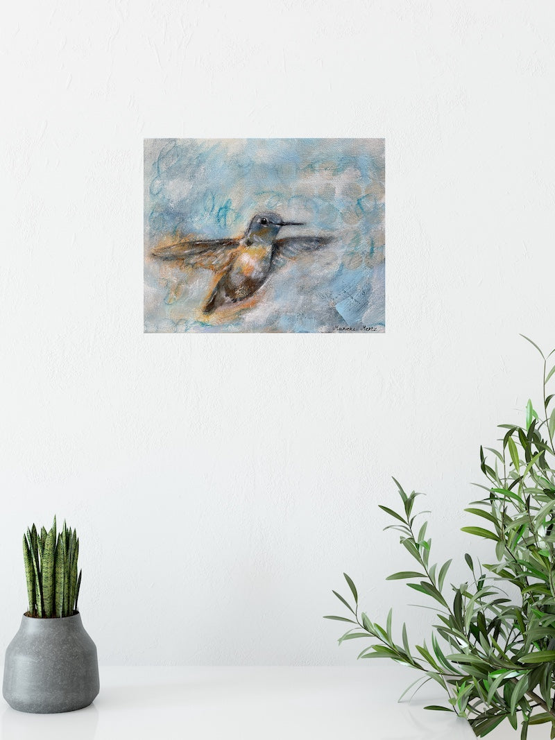 Pure Joy Hummingbird Original Painting