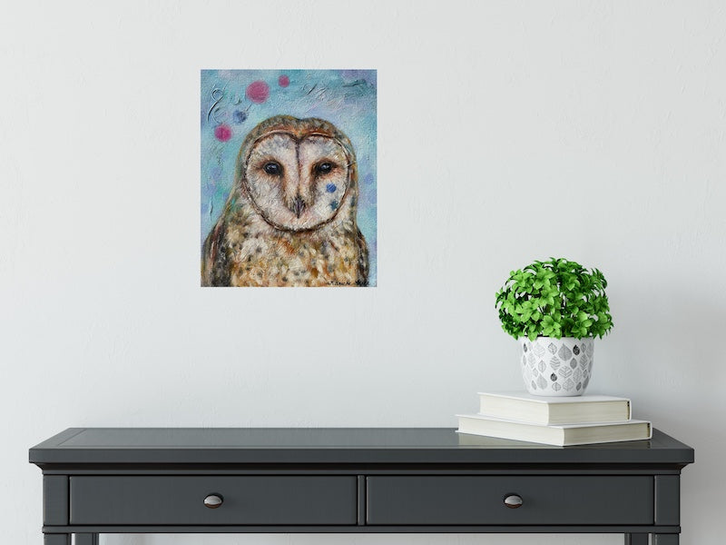 Joyful Encounter - Barn Owl Original Art