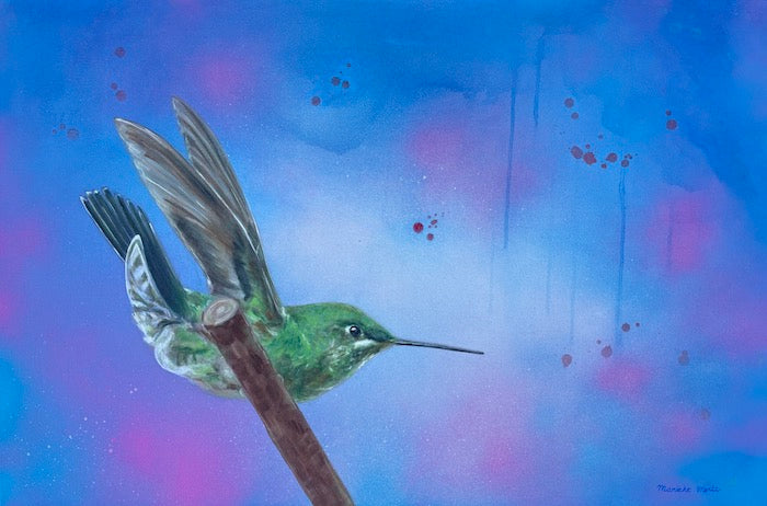 Lift Off Hummingbird Painting