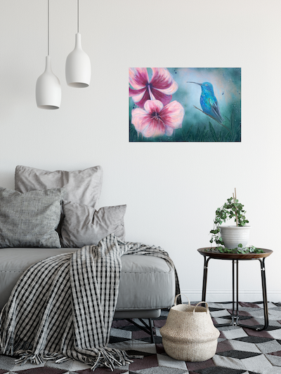 Moment of Tranquility Hummingbird Painting