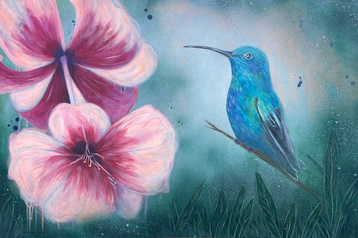 Moment of Tranquility Hummingbird Painting