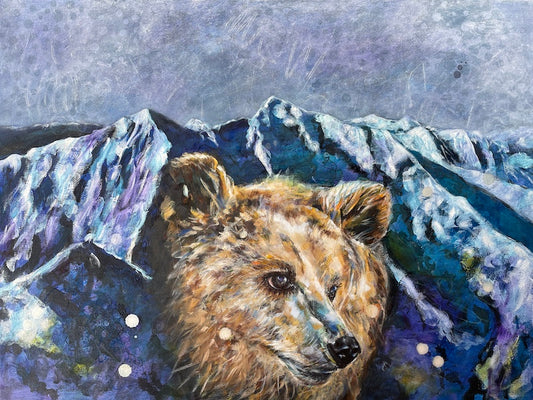 Mountain Heart Bear Painting