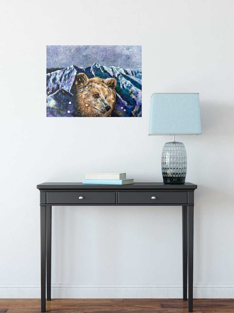 Mountain Heart Bear Painting