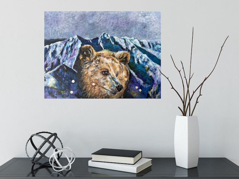 Mountain Heart Bear Painting