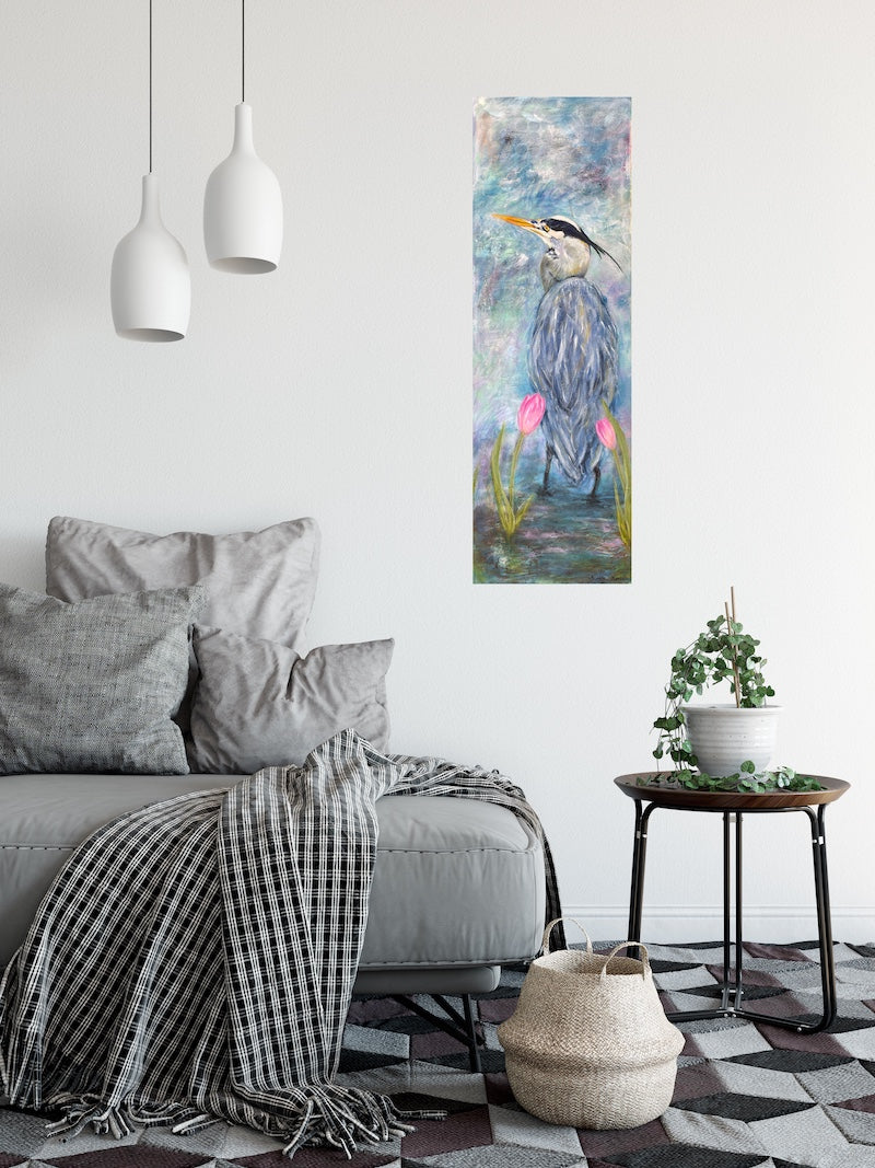 Remembering Blue Heron Painting