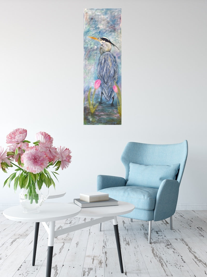 Remembering Blue Heron Painting