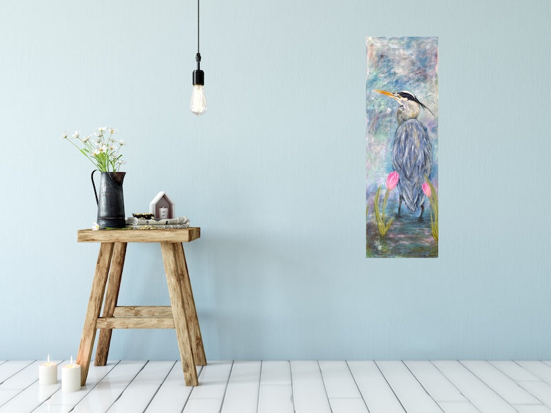 Remembering Blue Heron Painting