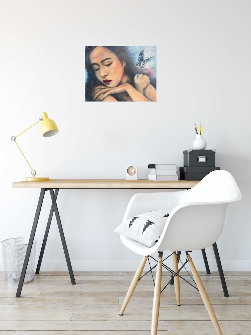 Swallow of Hope - Fine Art Painting on Canvas