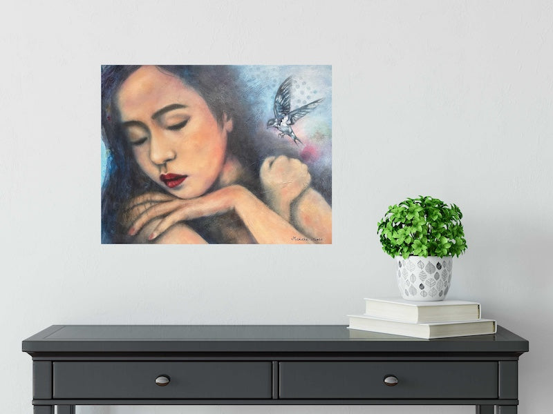 Swallow of Hope - Fine Art Painting on Canvas
