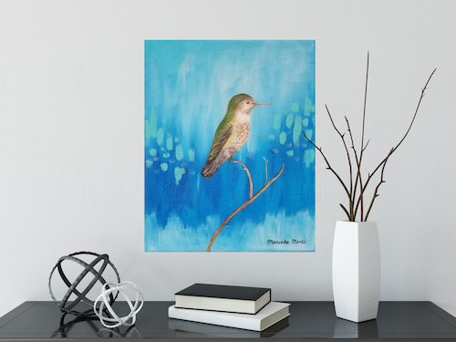 Hummingbird Painting 